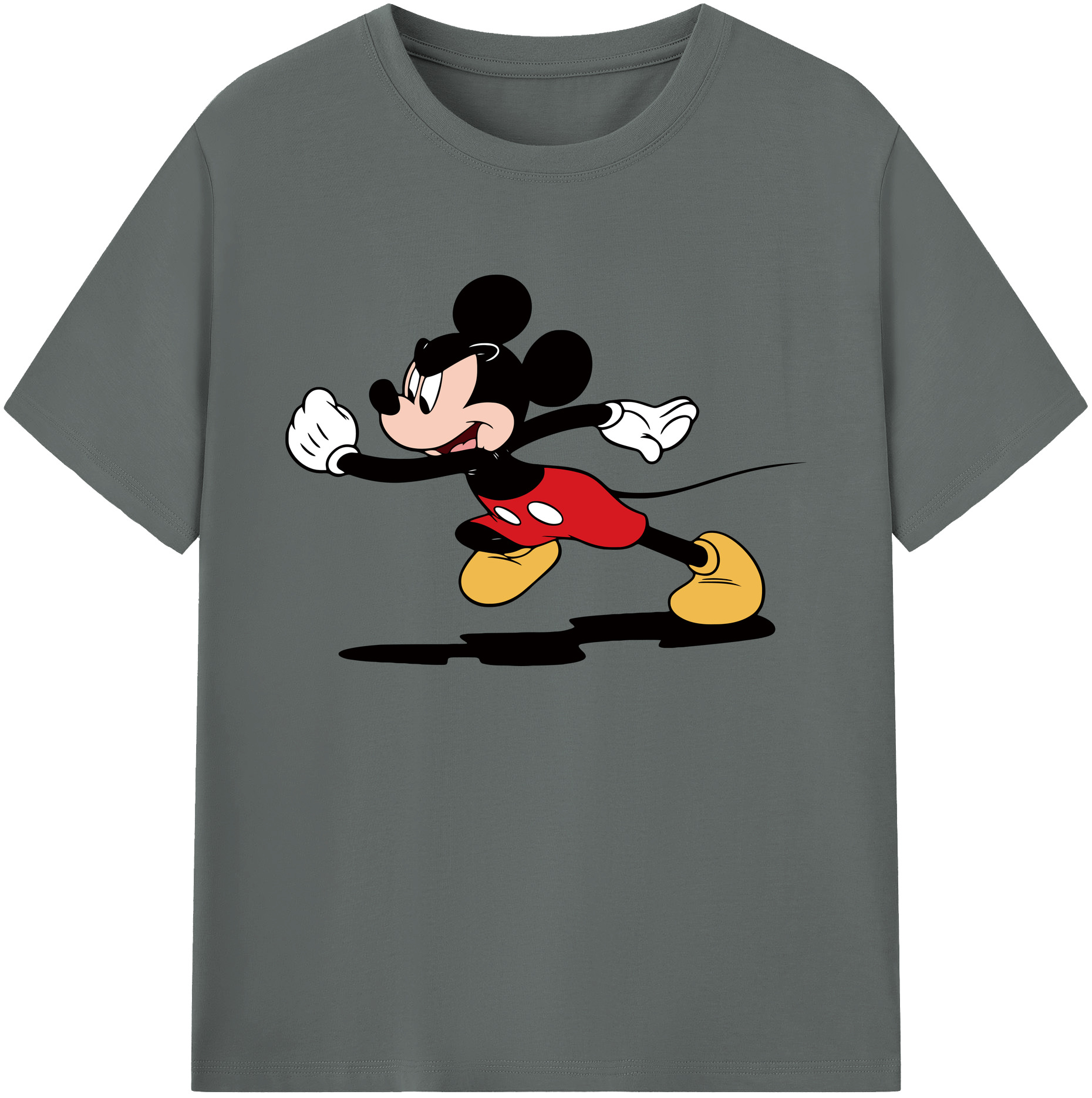 ミッキーマウス Mickey Mouse 綿100％ メンズ半袖Tシャツ｜肌触りやわらか＆通気性